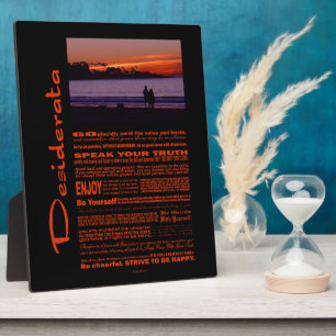 Desiderata Poem Romantic Couple bij Sunset Fotoplaat