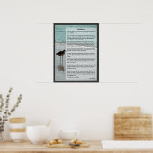 Desiderata Poem - Seagull op Beach Scene Poster (Keuken)