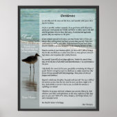 Desiderata Poem - Seagull op Beach Scene Poster (Voorkant)