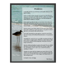 Desiderata Poem - Seagull op Beach Scene Poster