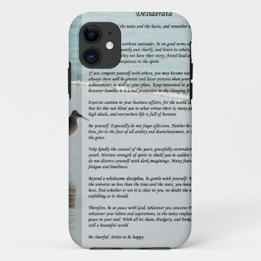 Desiderata Poem - Seagull op het strand Case-Mate iPhone Case (Achterkant)
