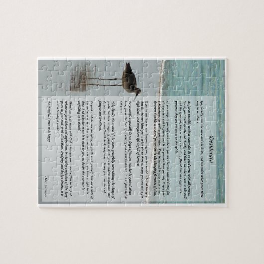 Desiderata Poem - Seagull op het strand Legpuzzel (Horizontaal)