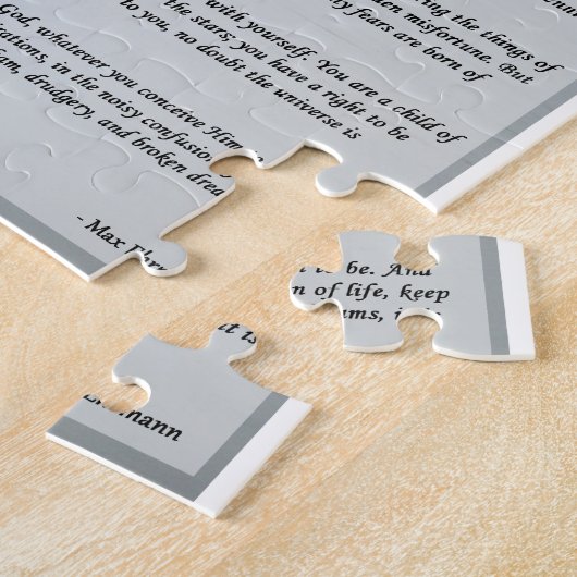 Desiderata Poem - Seagull op het strand Legpuzzel (Zijkant)