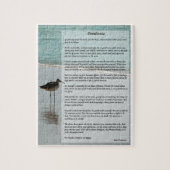 Desiderata Poem - Seagull op het strand Legpuzzel (Verticaal)