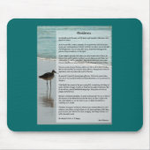 Desiderata Poem - Seagull op het strand Muismat (Voorkant)