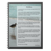 Desiderata Poem - Seagull op het strand Notitieboek (Voorkant)