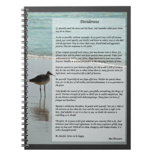 Desiderata Poem - Seagull op het strand Notitieboek