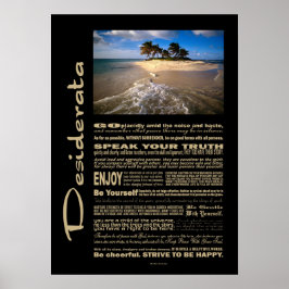 Desiderata Poem Small Solitary Island Poster