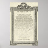 Desiderata Poem van Max Ehrmann Antiek Mirror Poster (Voorkant)