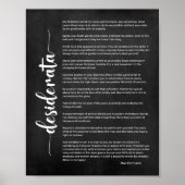 Desiderata Poem van Max Ehrmann Black en White Poster (Voorkant)
