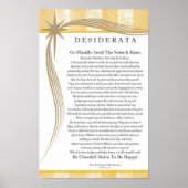 Desiderata Poem van Max Ehrmann Gold Star Designer Poster (Voorkant)
