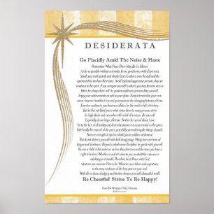 Desiderata Poem van Max Ehrmann Gold Star Designer Poster