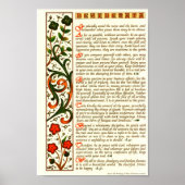 Desiderata Poem van Max Ehrmann Handkalligrafie Poster (Voorkant)