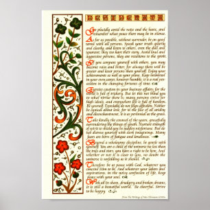 Desiderata Poem van Max Ehrmann Handkalligrafie Poster