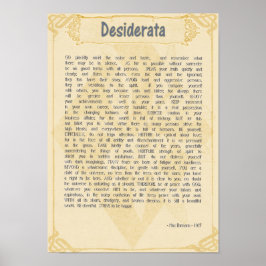 Desiderata Poem van Max Ehrmann Poster