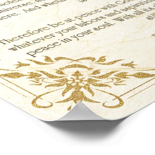 Desiderata Poem van Max Ehrmann Poster (Hoek)