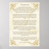 Desiderata Poem van Max Ehrmann Poster (Voorkant)