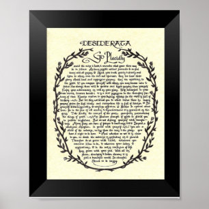 DESIDERATA Poem van Max Ehrmann Poster