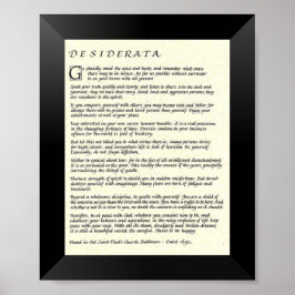 DESIDERATA Poem van Max Ehrmann Poster
