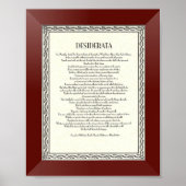DESIDERATA Poem van Max Ehrmann Poster (Voorkant)