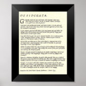 DESIDERATA Poem van Max Ehrmann Poster (Voorkant)