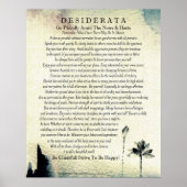 Desiderata Poem van Max Ehrmann Waterverf Lotus Poster (Voorkant)