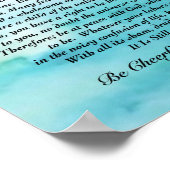 Desiderata Poem Waterverf Turbulent Ocean Sunset Poster (Hoek)