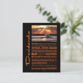 Desiderata Poem Wave Hugging Sunset Briefkaart (Staand voorkant)