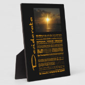 Desiderata Poem Zeer helder Zonnebeeld Fotoplaat (Zijkant)