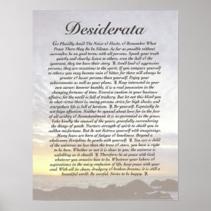 DESIDERATA POSTER