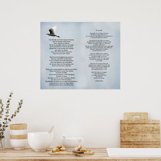 Desiderata Poster (Keuken)