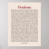 Desiderata Poster (Voorkant)