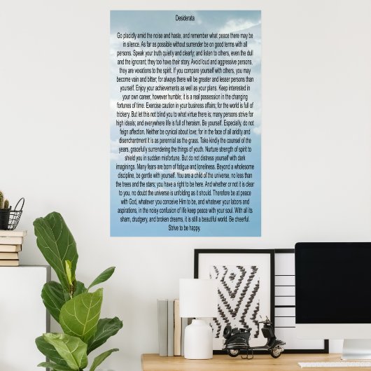 Desiderata Poster (Thuiskantoor)