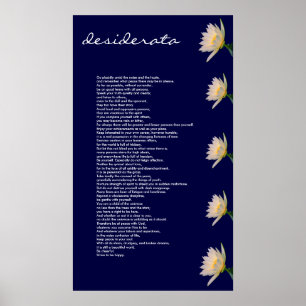 Desiderata ~ Poster