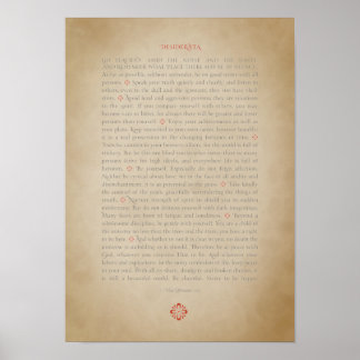 Desiderata poster