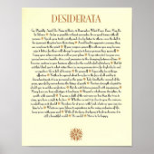 DESIDERATA POSTER (Voorkant)