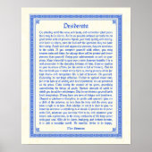 Desiderata-poster afdrukken, middeleeuws ontwerp,  poster (Voorkant)