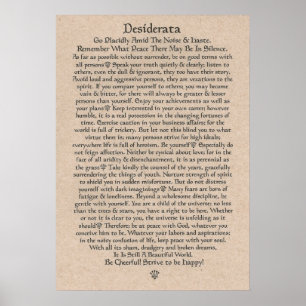 DESIDERATA-Poster door Max Ehrmann=Medieval Crowns Poster