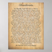 DESIDERATA Poster Max Ehrmann-Embossed houten plaa (Voorkant)