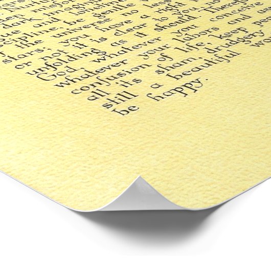 DESIDERATA-Poster: Max Ehrmann=Florentine Poster (Hoek)