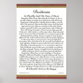 DESIDERATA Poster Max Ehrmann-Formal Trim (Voorkant)