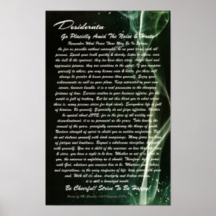 DESIDERATA Poster-Max Ehrmann-Roking Champagne Poster