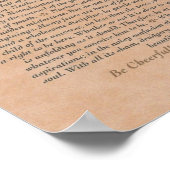 DESIDERATA-Poster op gelooid leder Poster (Hoek)