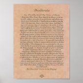 DESIDERATA-Poster op gelooid leder Poster (Voorkant)