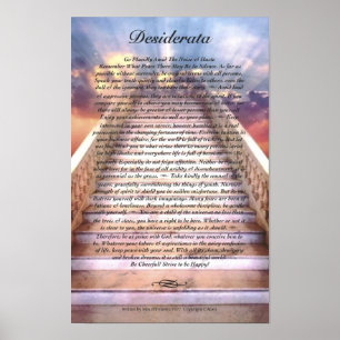 DESIDERATA-Poster op trappen naar de hemel Poster
