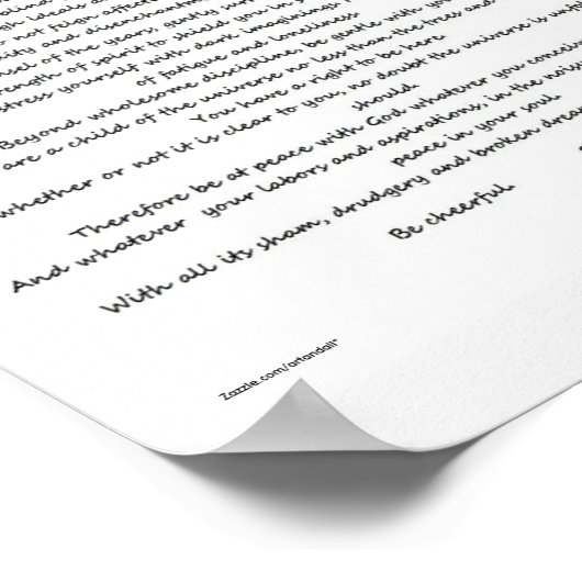 DESIDERATA-POSTER POSTER (Hoek)