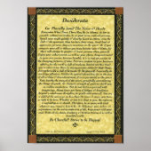 DESIDERATA-Poster Poster (Voorkant)