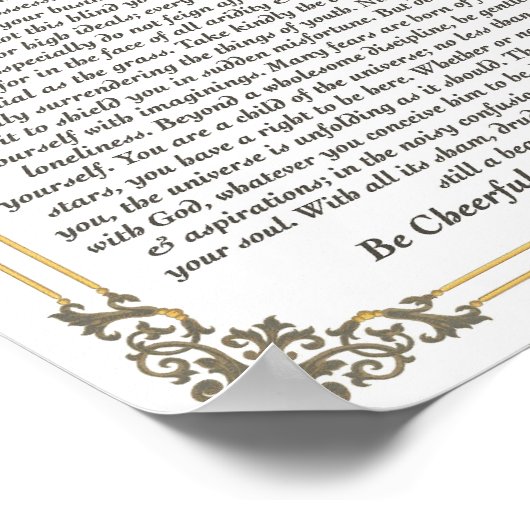 DESIDERATA-Poster Poster (Hoek)