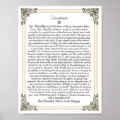 DESIDERATA-Poster Poster (Voorkant)