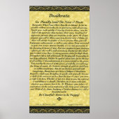 DESIDERATA-Poster Poster (Voorkant)